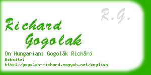 richard gogolak business card