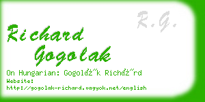 richard gogolak business card